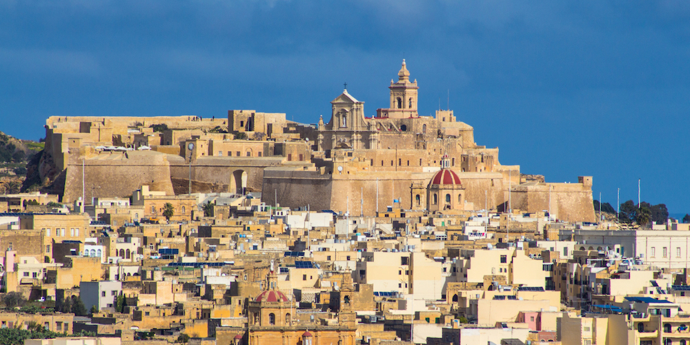 the old citadel city in gozo