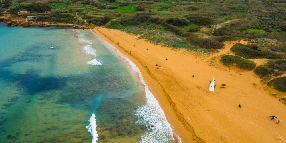 the red beach in gozo